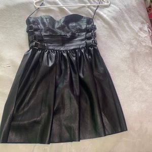 strapless Leather dress